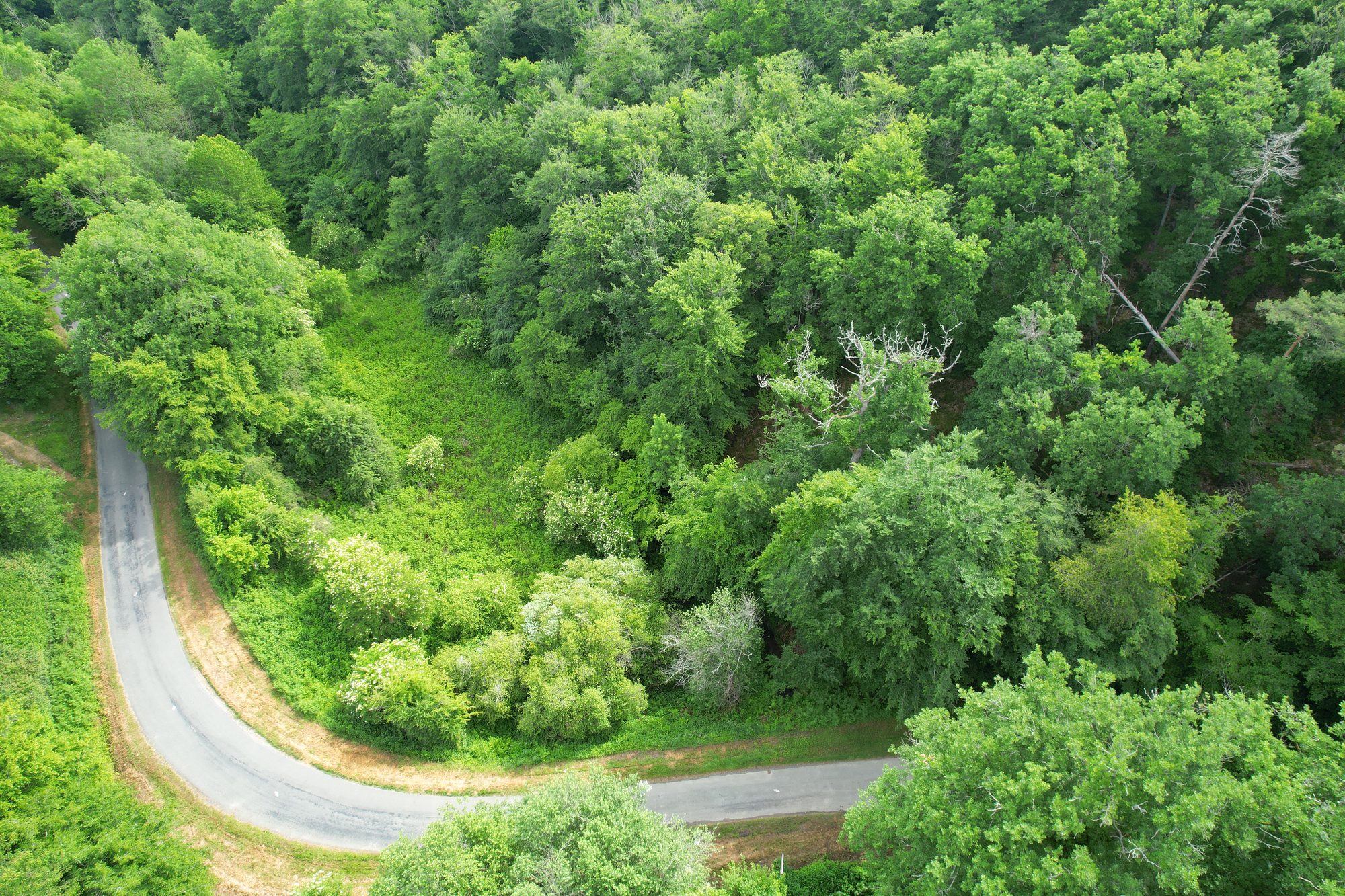Vue aérienne des terrains du projet